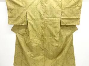 麻の葉模様織り出し手織り紬着物